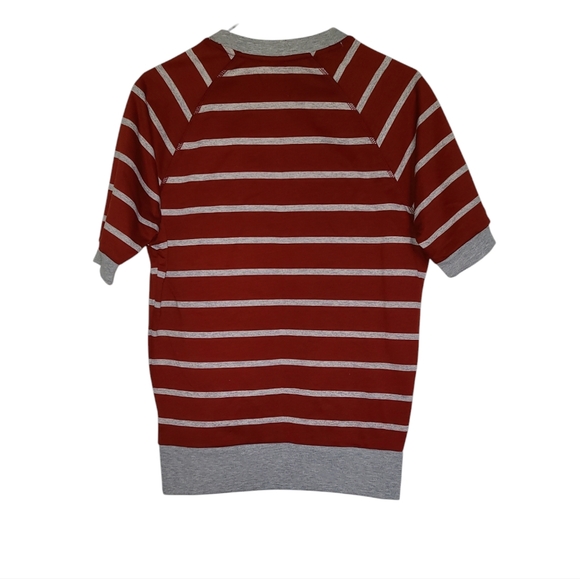LLR LuLaRoe Jane Sweatshirt Red & Gray Stripes Sz XS - Picture 2 of 4
